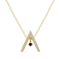 [Aethel jewelry]Sparkling "A" Shape Necklace