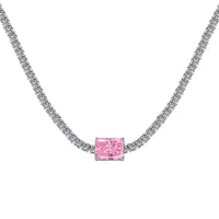 [Aethel jewelry]2.0 carat Ornate Emerald Cut Necklace