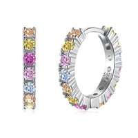 [Aethel jewelry]Radiant Colorful Round Cut Earrings