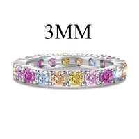 [Aethel jewelry]Dazzling Lustrous Round Cut Tennis Ring