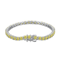 [Aethel jewelry]Ornate Dazzling Round Cut Tennis Bracelet