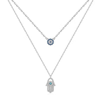 [Aethel jewelry]Demon Eye Hamsa Palm Necklace