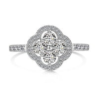 [Aethel jewelry]Four Leaf Clover Flower Design Ring