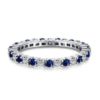 [Aethel jewelry]Exquisite Colorful Round Cut Tennis Ring