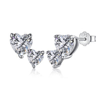 [Aethel jewelry]Double Heart-Shape Classic Princess Style Earrings