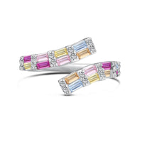[Aethel jewelry]Charming Colorful Radiant Cut Adjustable Daily Ring
