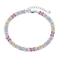 [Aethel jewelry]Radiant Colorful Emerald Cut Party Bracelet