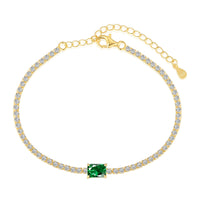 [Aethel jewelry]1.0 Carat Unique Emerald Cut Banquet Bracelet