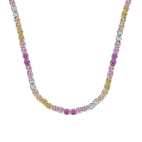[Aethel jewelry]Delicate Colorful Tennis Necklace