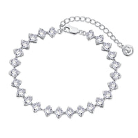[Aethel jewelry]0.5 Carat Ornate Princess Cut Daily Bracelet