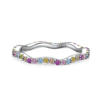 [Aethel jewelry]Dainty Colorful Round Cut Party Ring