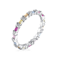 [Aethel jewelry]Charming Colorful Round Cut Daily Ring