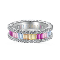 [Aethel jewelry]Dainty Kaleidoscopic Emerald Cut Daily Ring