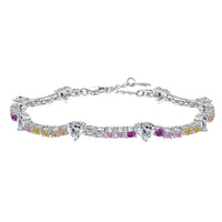 [Aethel jewelry]Romantic Heart Shape Round Cut Lover Bracelet