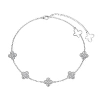 [Aethel jewelry]Four-Leaf Clover Hollow Butterfly Bracelet