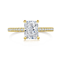[Aethel jewelry]2.0 Carat Dazzling Sparkling Radiant Cut Party Ring