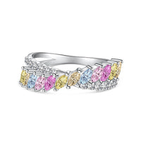 [Aethel jewelry]Unique Colorful Marquise Cut Daily Ring