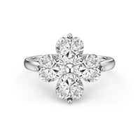 [Aethel jewelry]Heart-shaped Four-Leaf Clover Ball Ring