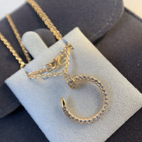 [Aethel jewelry]JUSTE NECKLACE PINK GOLD DIAMONDS
