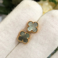 [Aethel jewelry]CLOVER MINI GOLD EARRINGS