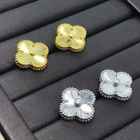 [Aethel jewelry]CLOVER MINI 9.5MM LASER EARRINGS