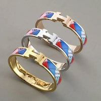 [Aethel jewelry]H BRACELET DOTTED BORDER 12MM