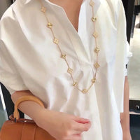 [Aethel jewelry]CLOVER 20 MOTIFS LASER DIAMOND NECKLACE