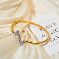 [Aethel jewelry]VOLTE UPSITE DOWN GOLD DIAMOND BRACELET