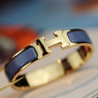 [Aethel jewelry]H BRACELET 12MM BLUE GRAY