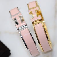 [Aethel jewelry]H BRACELET 12MM PINK