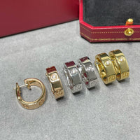 [Aethel jewelry]LOVE 5.5MM 1 DIAMOND EARRINGS