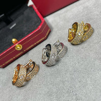 [Aethel jewelry]LOVE 5.5MM DIAMOND PAVED EARRINGS
