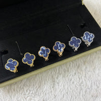 [Aethel jewelry]CLOVER PIETERSITE MEDIUM STUD EARRINGS