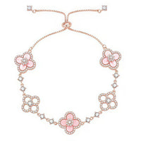 [Aethel jewelry]CLOVER 5 MOTIF PINK BLUE RED WHITE BRACELET