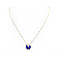 [Aethel jewelry]AMULETTE ROSE GOLD AGATE NECKLACE