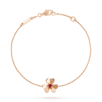 [Aethel jewelry]FRIVOLE GOLD FLOWER PINK MALACHITE BRACELET