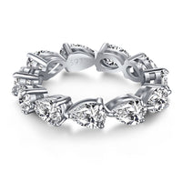 [Aethel jewelry]Exquisite Pear Cut Tennis Ring