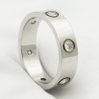 [Aethel jewelry]LOVE RING 5.5MM 6 DIAMONDS SILVER