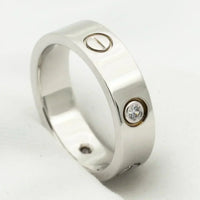 [Aethel jewelry]LOVE RING 5.5MM 3 DIAMONDS SILVER