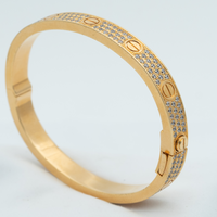 [Aethel jewelry]LOVE BRACELET 6.1MM DIAMOND-PAVED