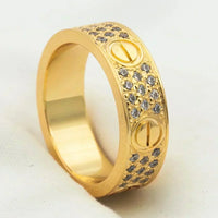 [Aethel jewelry]LOVE RING 5.5MM DIAMONDS PAVED