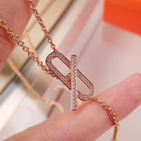 [Aethel jewelry]HM FIRE PIG NOSE NECKLACE TRENDY STREET