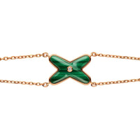 [Aethel jewelry]JEUX BRACELET MALACHITE PINK GOLD 1 DIAMOND
