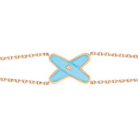 [Aethel jewelry]JEUX BRACELET TURQUOISE PINK GOLD 1 DIAMOND