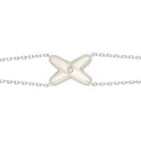 [Aethel jewelry]JEUX BRACELET WHITE MOP SILVER 1 DIAMOND