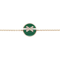 [Aethel jewelry]JEUX DE BRACELET MALACHITE PINK GOLD DIAMONDS