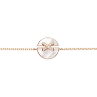 [Aethel jewelry]JEUX DE BRACELET MOP PINK GOLD DIAMONDS