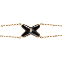 [Aethel jewelry]JEUX BRACELET ONYX PINK GOLD 1 DIAMOND