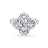 [Aethel jewelry]LOOP RING FULL MOTIF DIAMOND 16MM SILVE