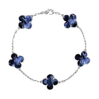 [Aethel jewelry]CLOVER 5 MOTIF PIETERSITE SILVER BRACELET